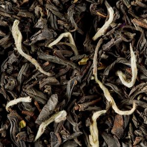 Thé noir Earl Grey pointes blanches, un thé parsemé de bourgeons de thé blanc