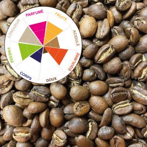Grains de café torréfiés d'Éthiopie, Moka Sidamo pur arabice