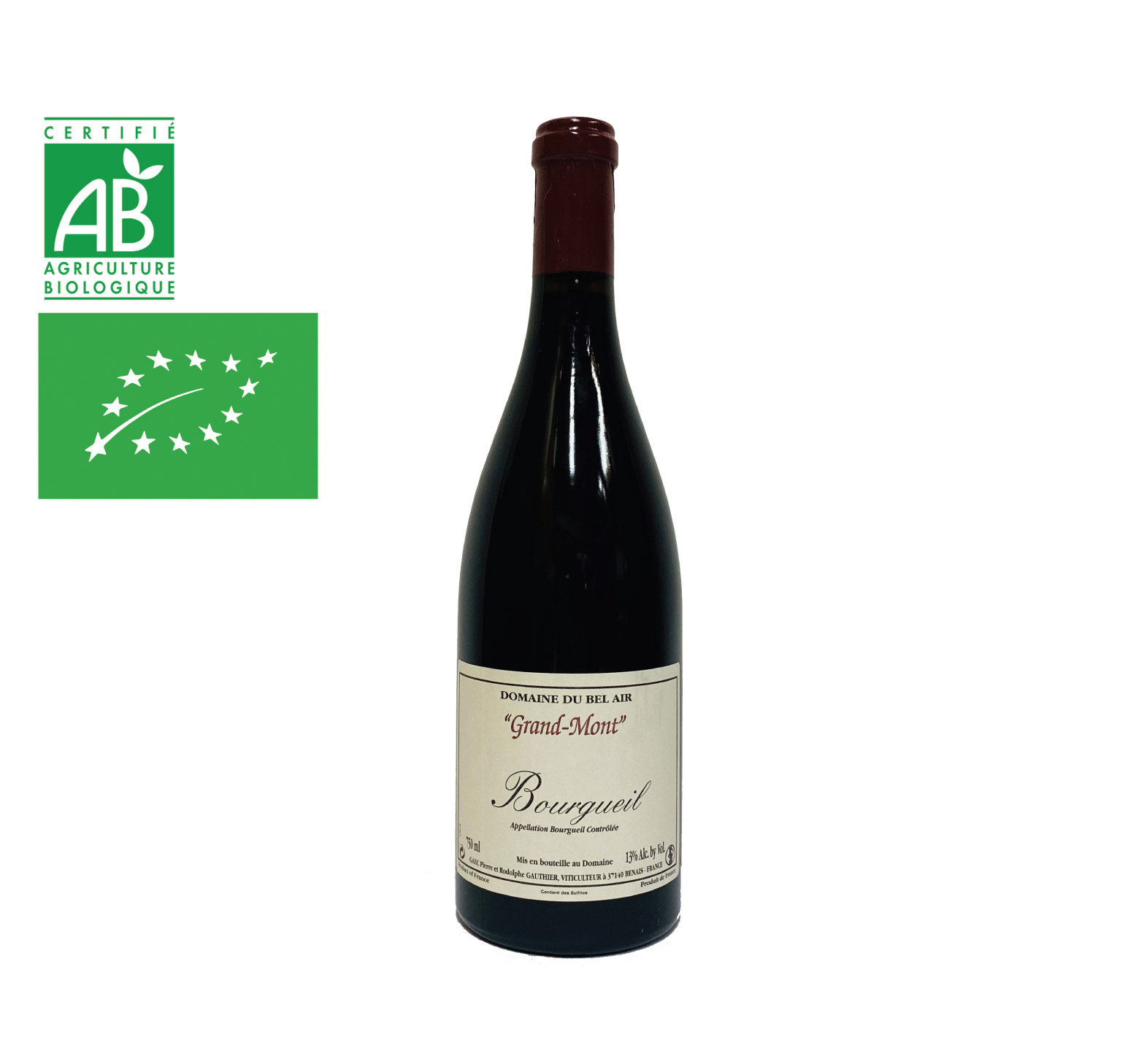 Découvrez Bourgueil Grand-Mont du Domaine du Bel Air : un Cabernet Franc d’exception issu d’un grand terroir calcaire, au style fin, frais et profond. Un vin élégant, structuré et taillé pour la garde.