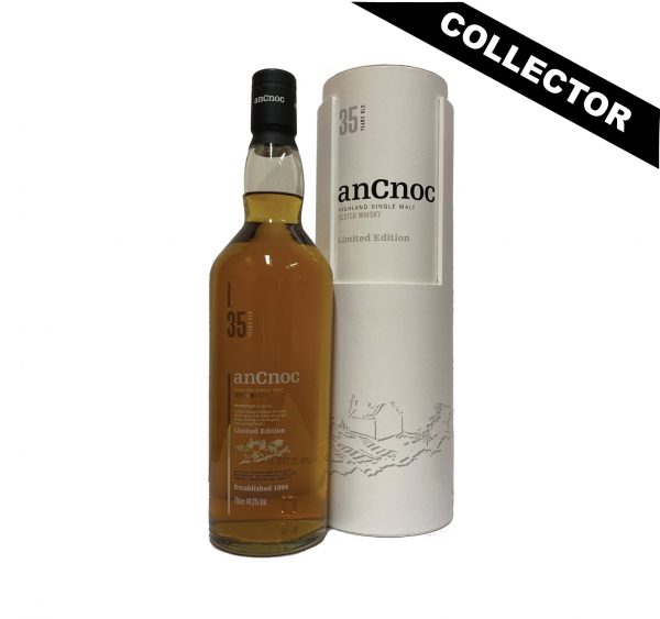 Whisky écossais Collector des Highlands Ancnoc 35 ans avec son étui