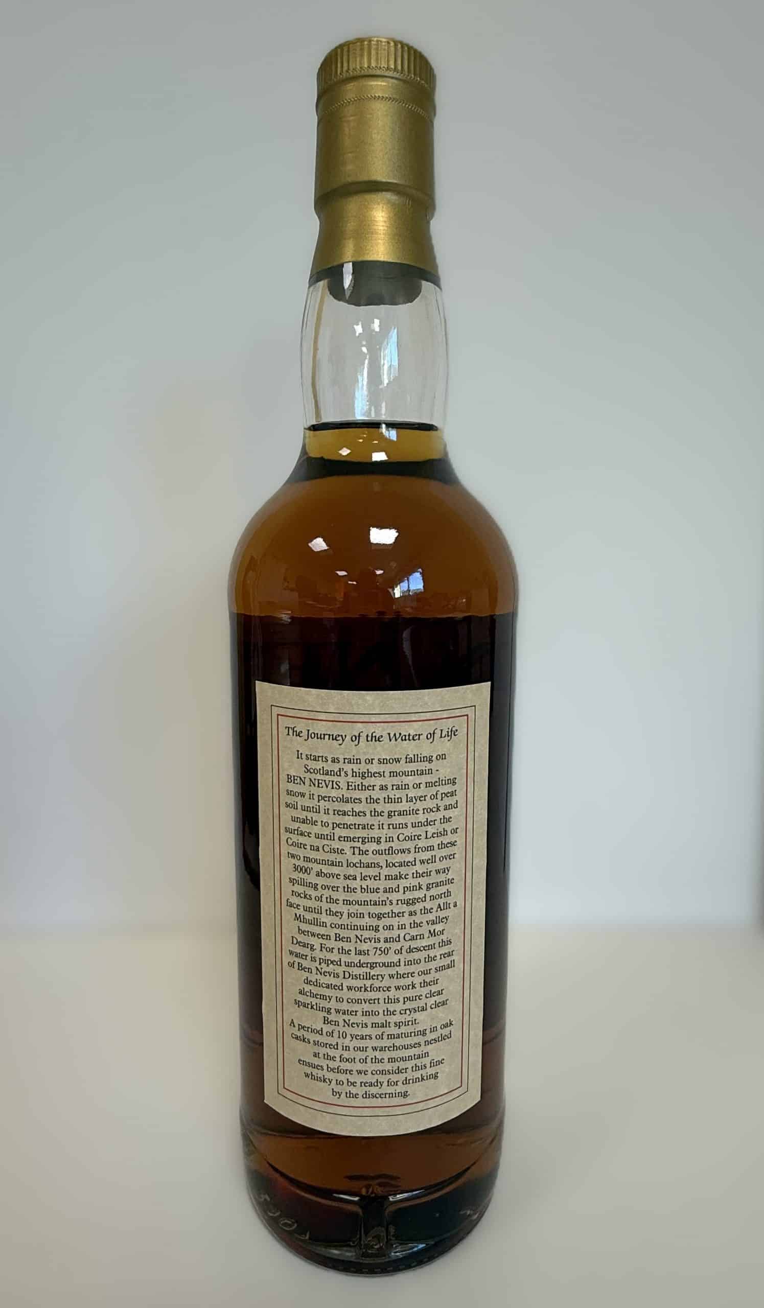 BEN NEVIS 10 ans 46% Single Malt WHISKY (ÉCOSSE / Highland) 70cl – Image 2