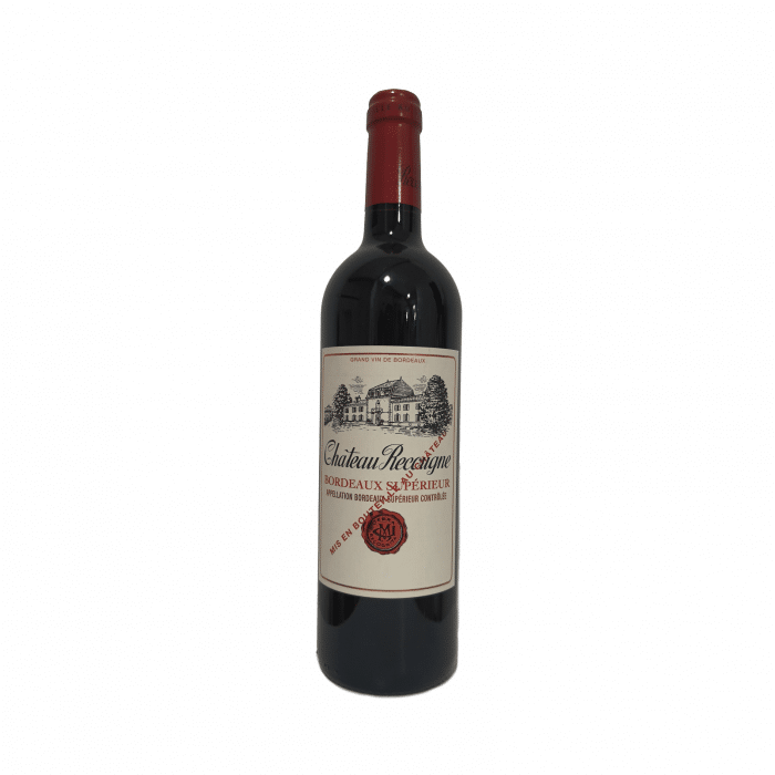 Vin rouge de Bordeaux appellation Bordeaux Supérieur du Château Recougne