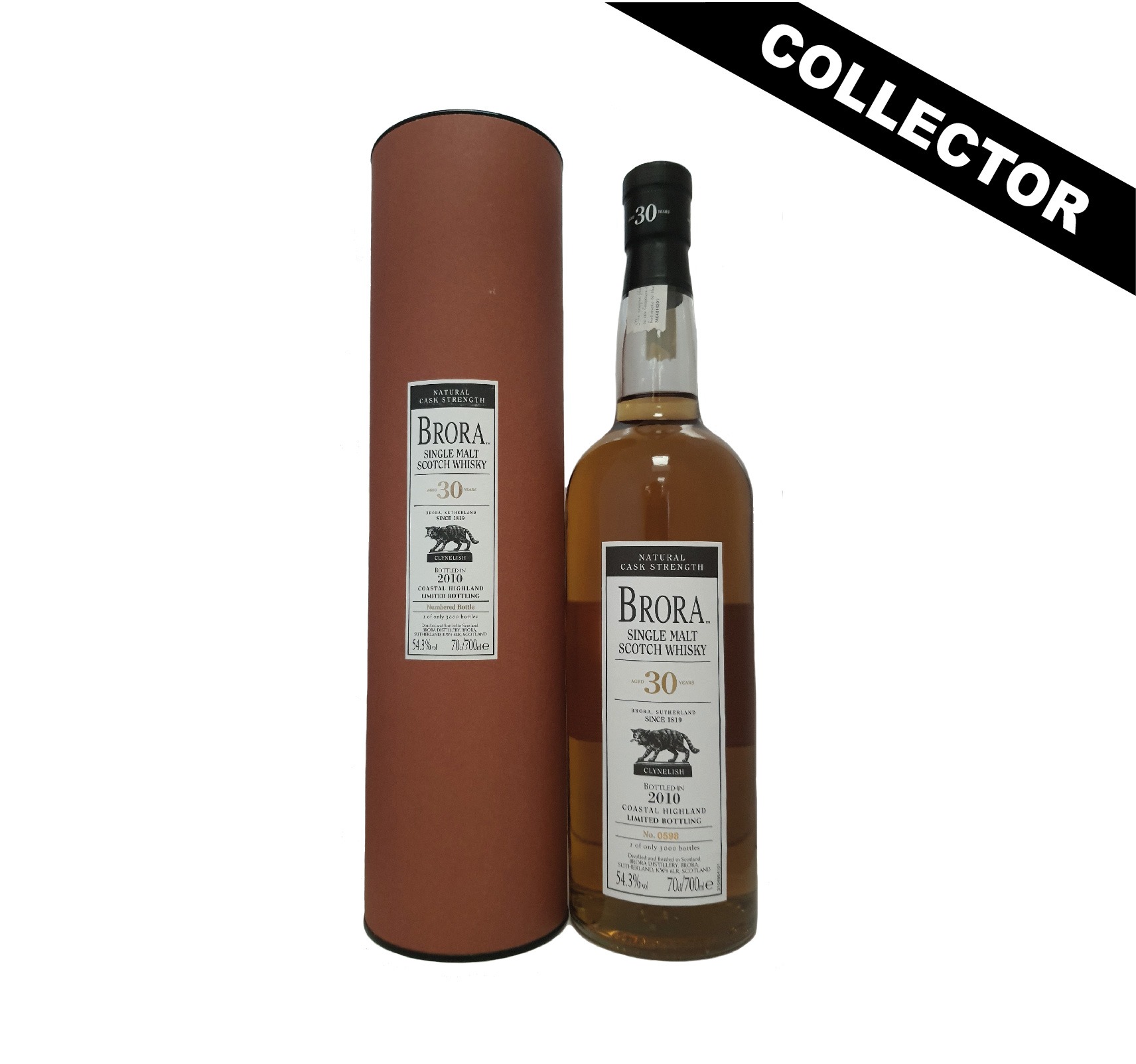 Whisky écossais Collector des Highlands BRORA Single Malt 30 Ans 9th Release 2010 (54.3°)