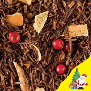 Rooibos de Noël, une infusion aux saveurs d'orange, de pain d’épices, de gingembre, de girofle et baies roses...