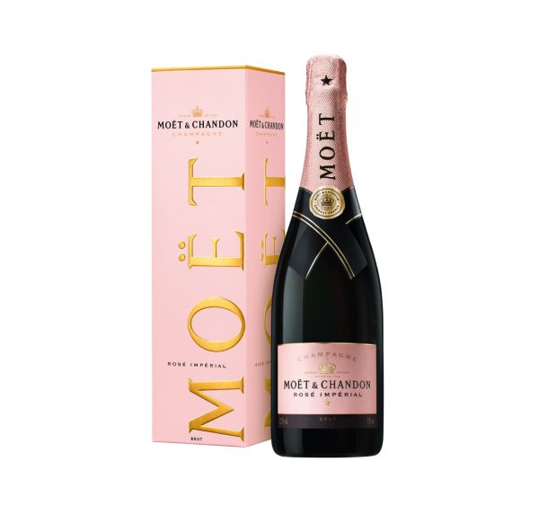Champagne Moët & Chandon Brut Rosé Impérial avec son étui