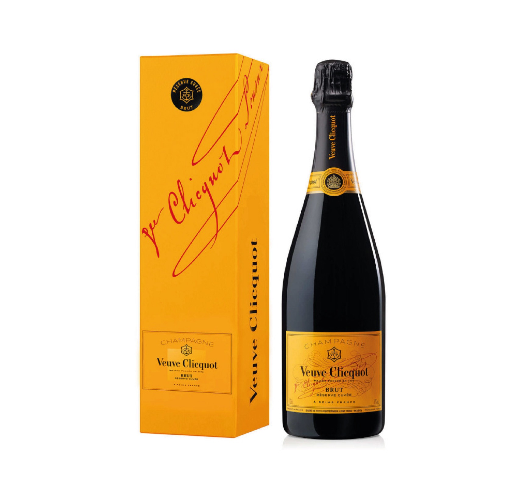 Champagne Veuve Clicquot Brut Réserve Cuvée, bouteille 75cl avec étui