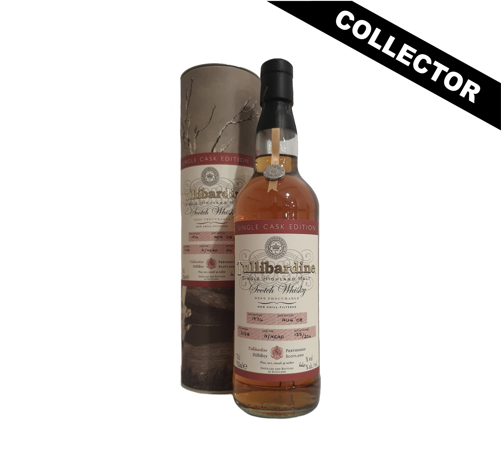 Whisky écossais collector Tullibardine 1976 Single Cask Edition