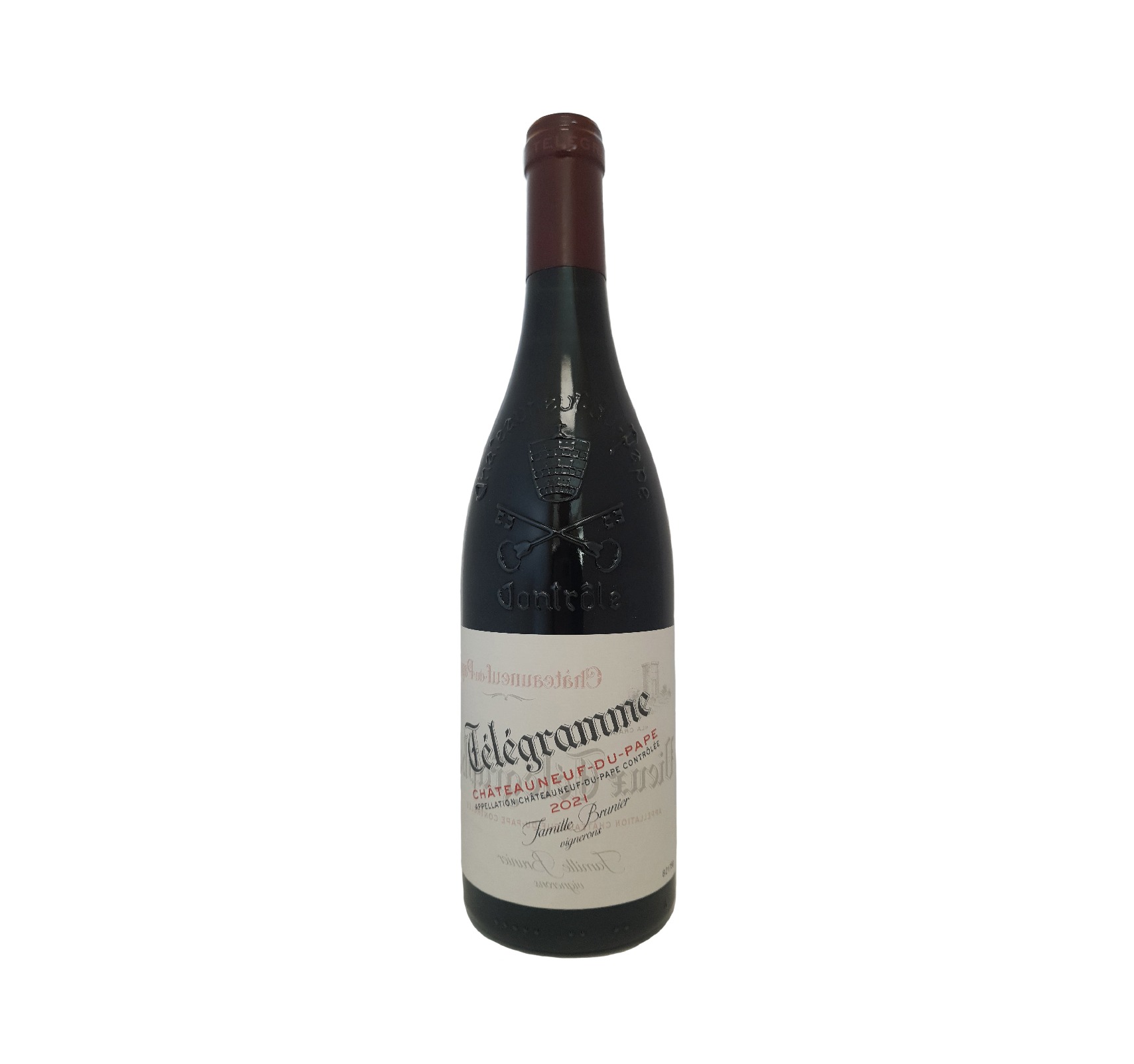 Vin rouge de la Vallée du Rhône Appellation Châteauneuf-du-Pape Cuvée Télégramme 2021 du Domaine Brunier