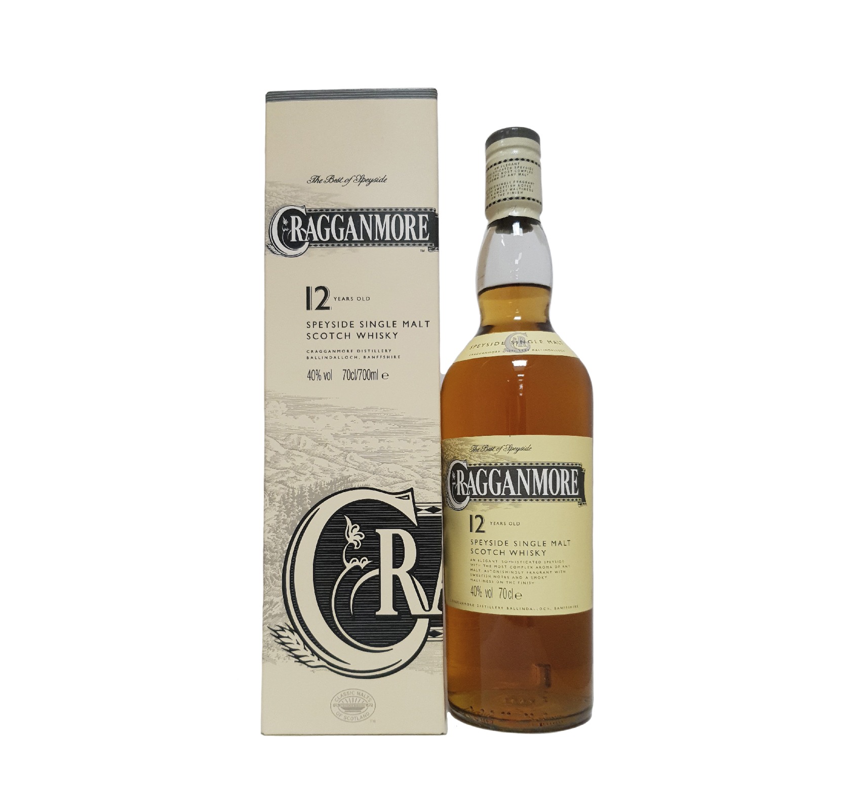 Whisky écossais du Speyside CRAGGANMORE 12 ans Single Malt