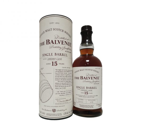 Whisky écossais de la région du Speyside THE BALVENIE 15 ans Single Barrel Sherry Cask Single Malt