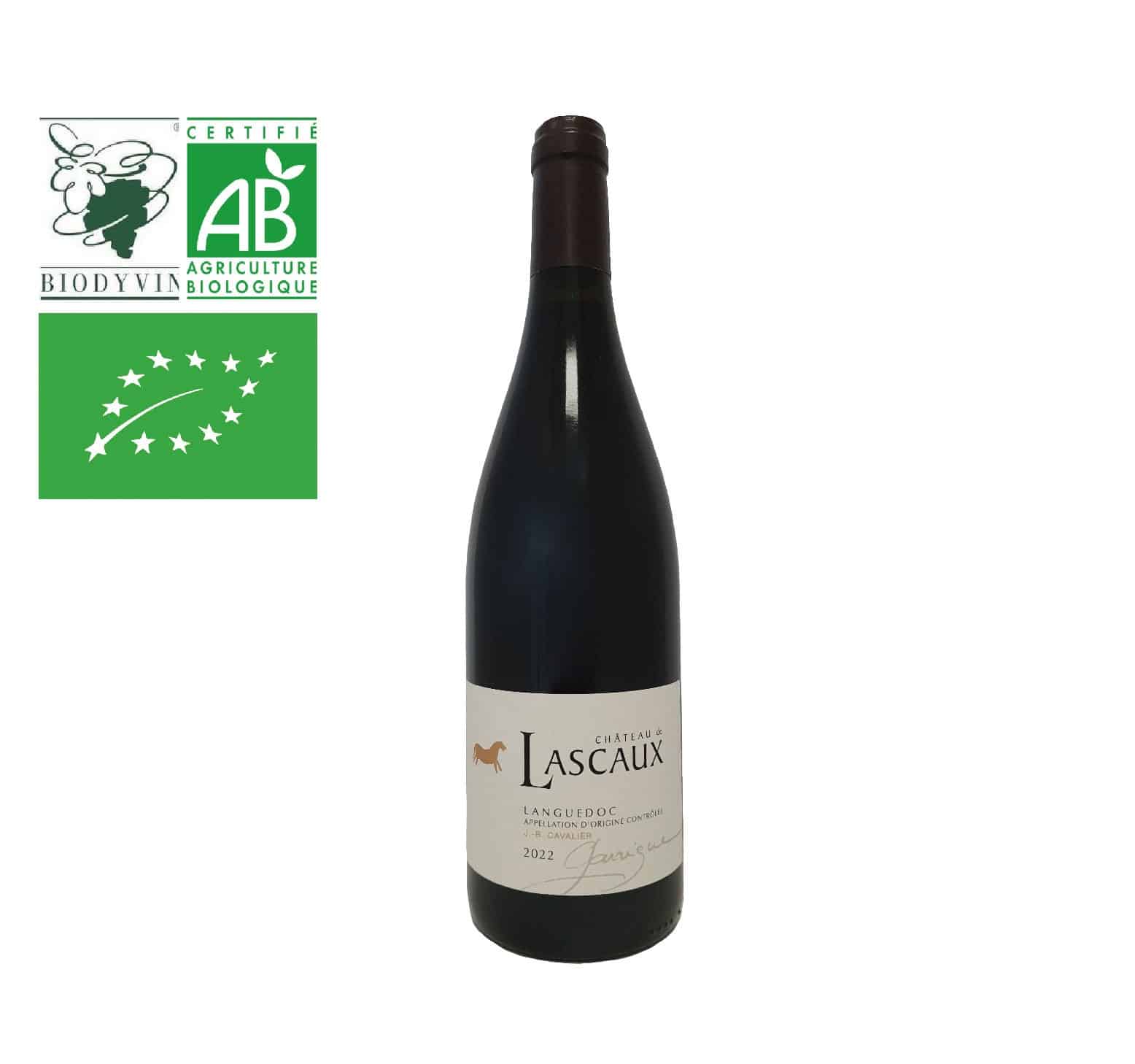 Vin rouge Bio région Languedoc Appellation Languedoc Cuvée Garrigue du Château Lascaux