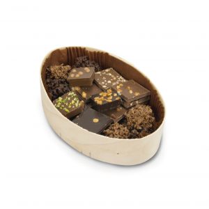Assortiment de chocolats Médicis dans boite en bois sans couvercle 250g