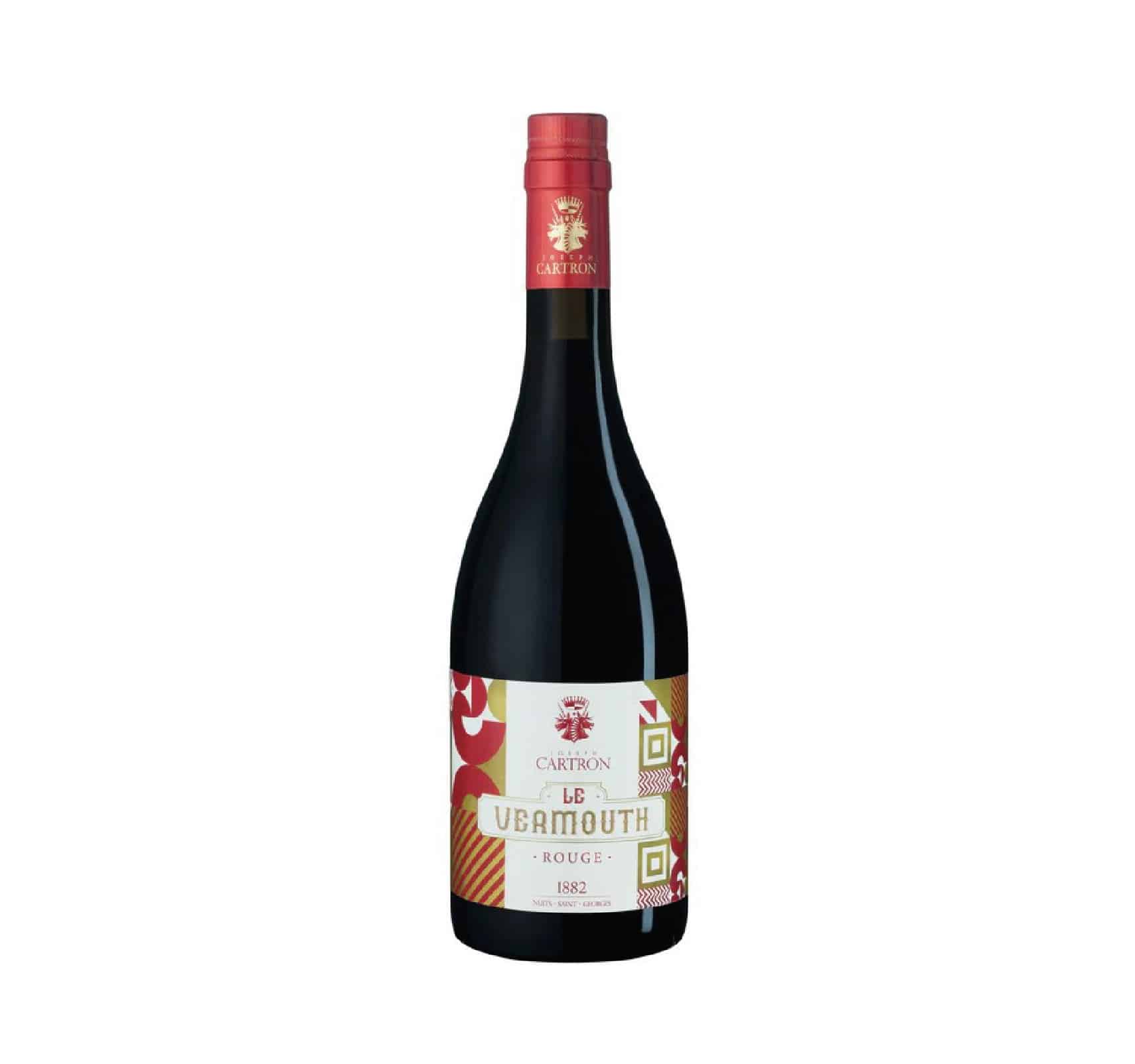 Vermouth Rouge de la Maison Joseph Cartron, un apéritif à base de vin à servir frais, sur glace ou en cocktail