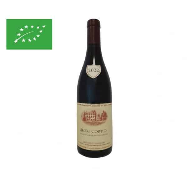 Vin rouge Bio de Bourgogne appellation Aloxe Corton 2022 du Domaine Chapelle à Santenay