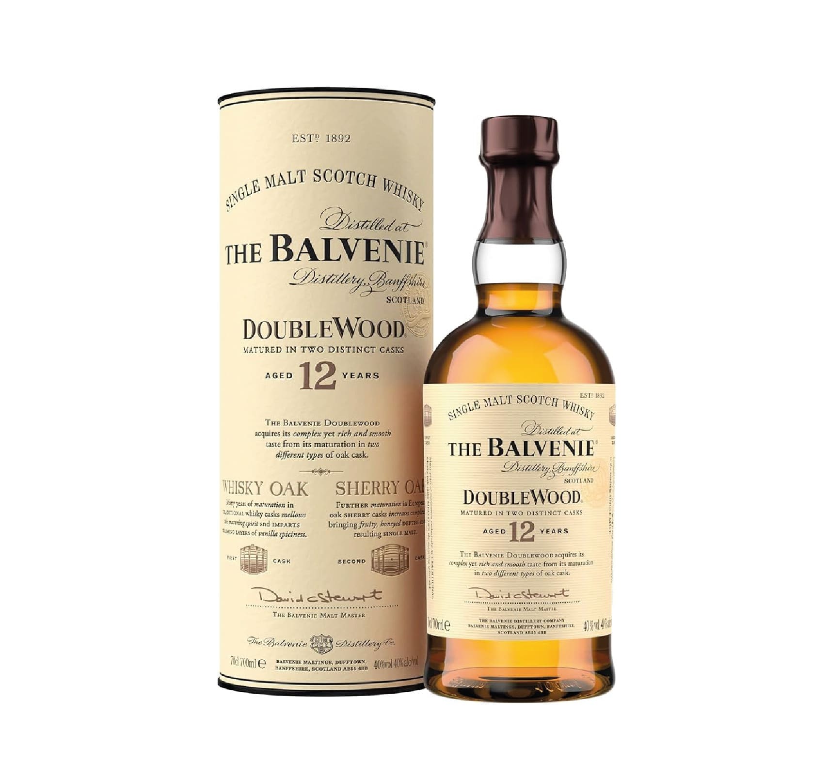 Whisky écossais de la région du Speyside, The Balvenie 12 ans DoubleWood avec étui