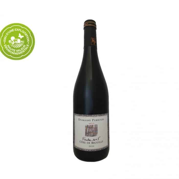 Vin rouge du Beaujolais appellation Côte de Brouilly Cuvée Foudre n°5 du Domaine Robert Perroud