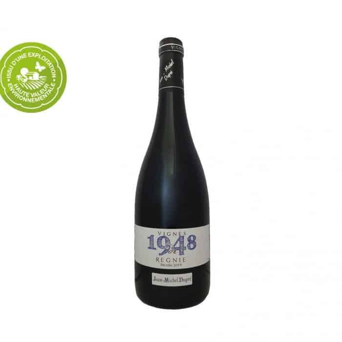 Vin rouge du Beaujolais appellation Régnié Cuvée Les Vignes de 1948 du Domaine Jean-Michel Dupré
