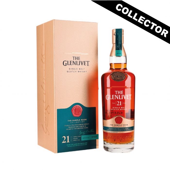 Whisky Collector The Glenlivet 21 ans The Sample Room Collection présenté avec son étui