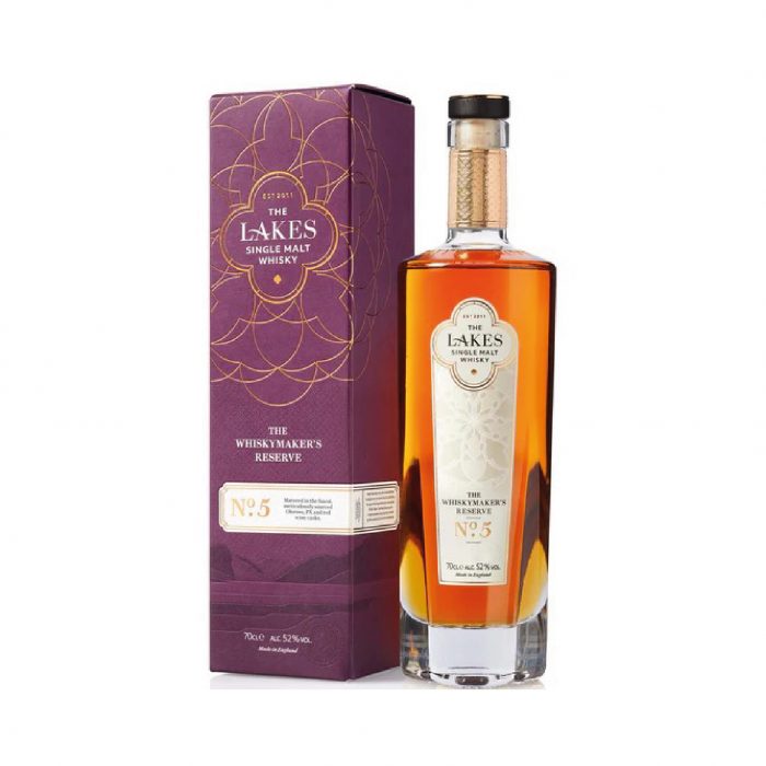 Whisky anglais The Lakes N°5 collection The Whiskymaker's Reserve (52%) avec son étui.