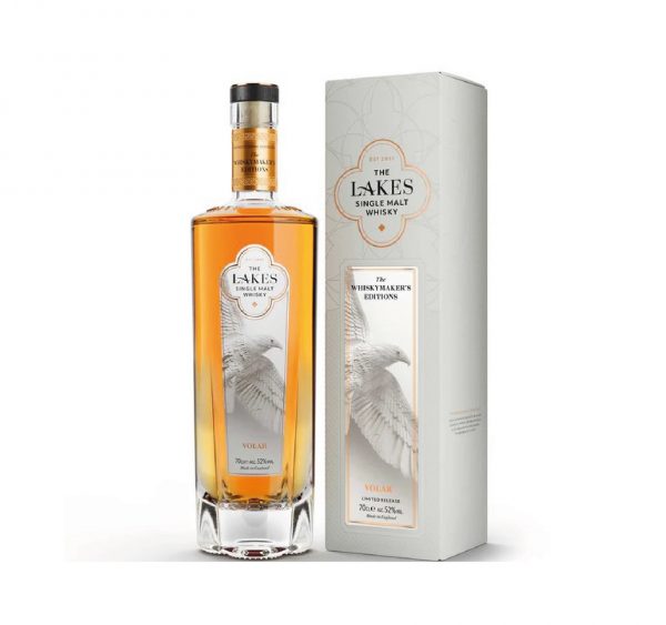 Whisky anglais The Lakes Volar collection The Whiskymaker's Editions (52%) avec son étui sur lesquels sont représentés un aigle en vol