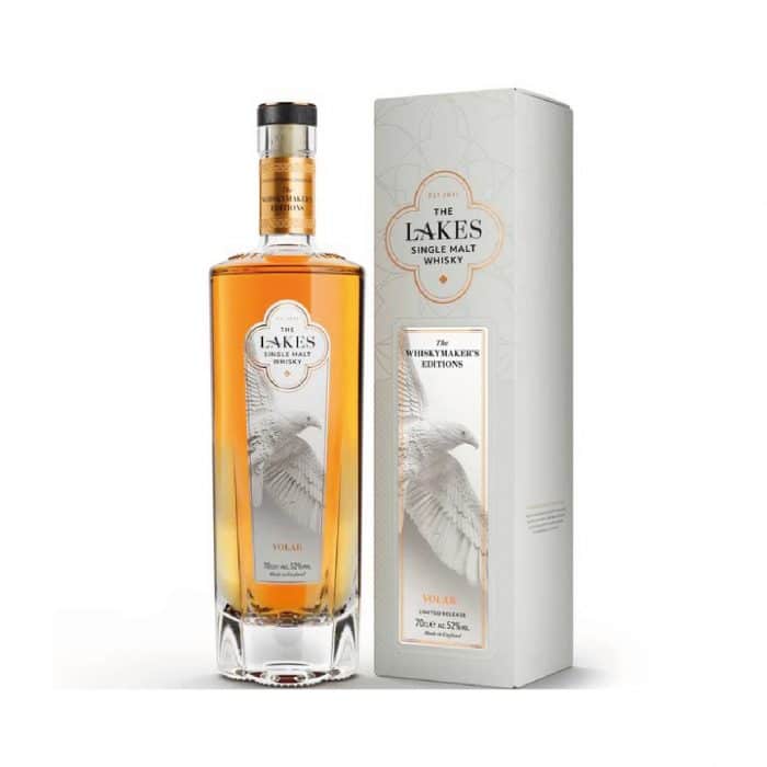Whisky anglais The Lakes Volar collection The Whiskymaker's Editions (52%) avec son étui sur lesquels sont représentés un aigle en vol