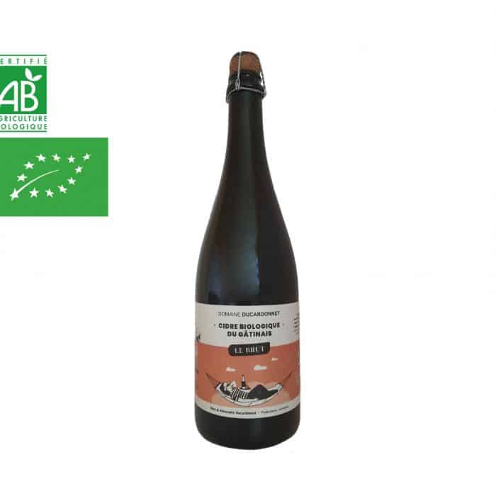 Cidre du Gâtinais "Brut" 100% Bio sans sulfite ajouté et sans additif