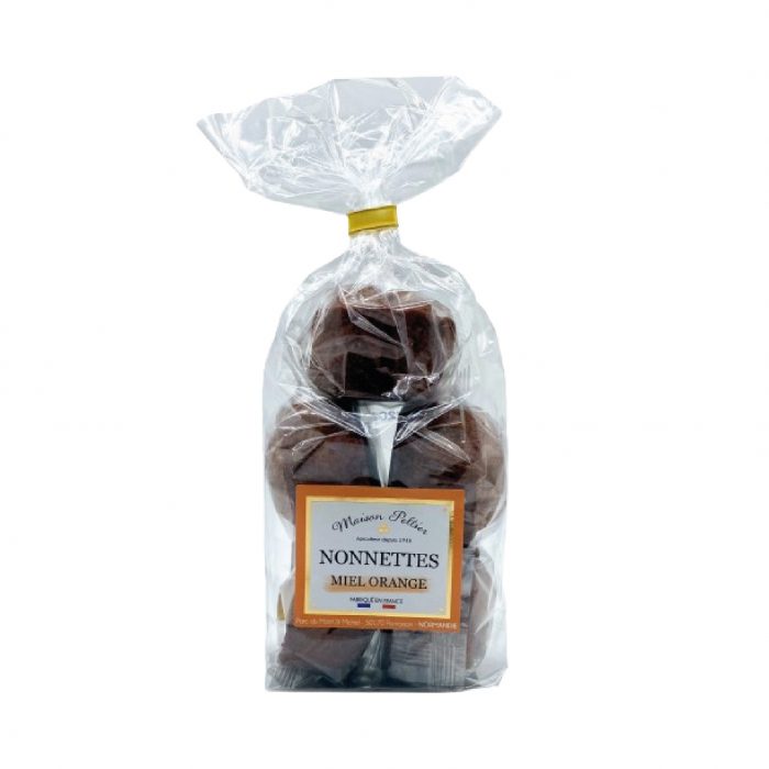 De savoureuses et onctueuses nonnettes à l'orange. Sachet de 5 nonnettes emballées individuellement