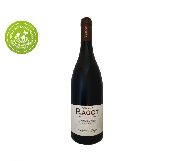 Le Givry 1er Cru "La Grande Berge" du Domaine Ragot est un vin rouge raffiné. Il s'accordera parfaitement avec des plats comme l'agneau, le gibier...