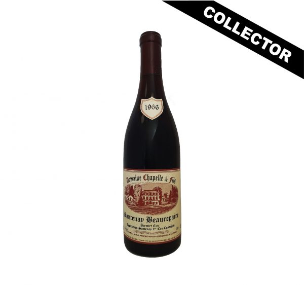 Santenay 1er Cru Beaurepaire rouge 1966 du Domaine Chapelle, un millésime réputé pour son élégance, son équilibre et son potentiel de vieillissement