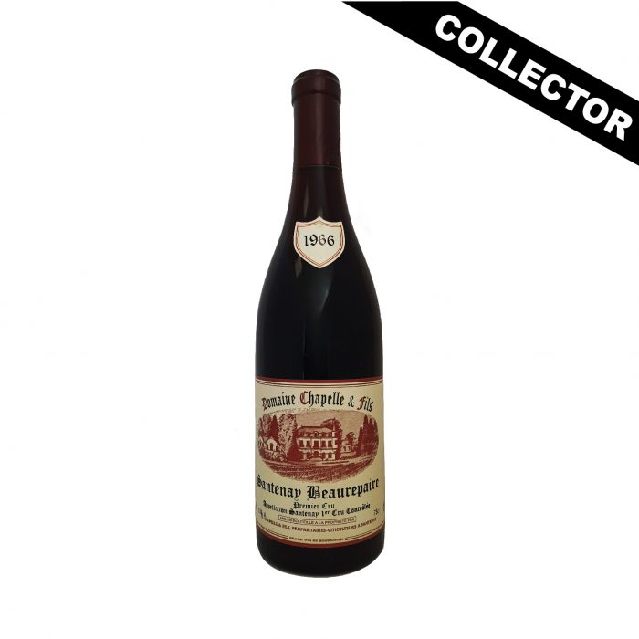 Santenay 1er Cru Beaurepaire rouge 1966 du Domaine Chapelle, un millésime réputé pour son élégance, son équilibre et son potentiel de vieillissement