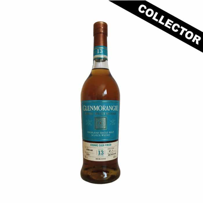 Glenmorangie 13 ans Cognac Cask Finish, un whisky fruité et boisé vieillit 8 ans en fûts de Bourbon américain puis 5 ans en fûts de Cognac