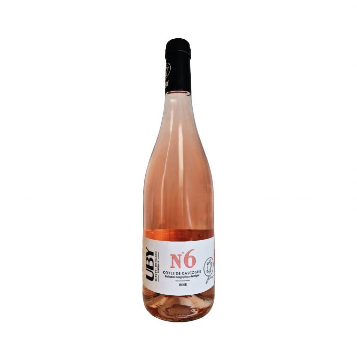 Uby n°6 Rosé : un vin frais, gourmand, fruité et élégant, mêlant notes de fraise et de framboise. Le rosé parfait pour vos moments conviviaux !