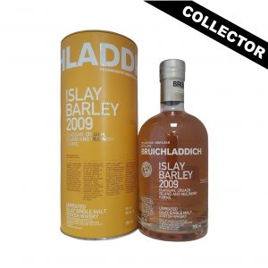 Bruichladdich Islay Barley 2009, whisky atypique pour Islay puisqu'il est non tourbé. Il a été élaboré dans le but de mettre en valeur le terroir de l'île.
