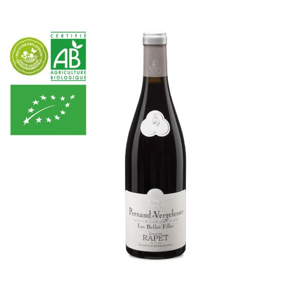 Vin rouge de Bourgogne Appellation Pernand-Vergelesses "Les Belles Filles" du Domaine Rapet.