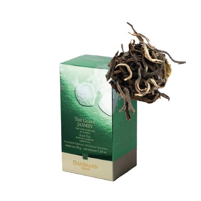 Un thé vert aux fleurs de jasmin, équilibré et parfumé, idéal pour une pause élégante et fraîche !