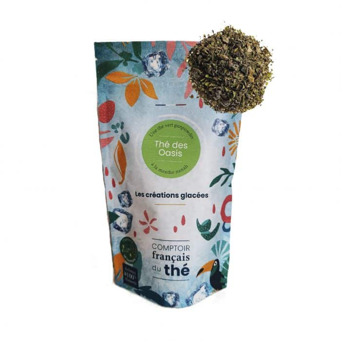 Thé des Oasis 1 sachet = 1 litre de boisson désaltérante et savoureuse au bon goût de menthe. Un régal à boire très frais !