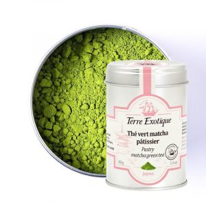 Le thé vert Matcha est très répandu dans la pâtisserie japonaise, non seulement pour son intense couleur verte mais surtout parce que sa saveur parfume les desserts.