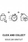 Icône Click and Collect sous 24heures gratuit